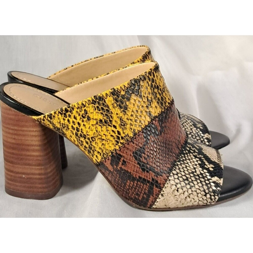 Gibson & Latimer Snake Print Tri-Color Goat Leath… - image 2